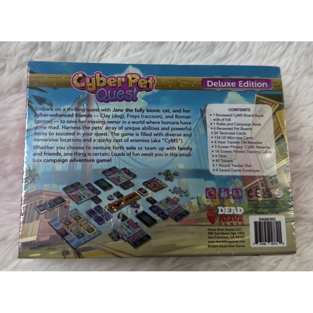 Cyber Pet Quest Deluxe Edition Board Game + Sealed Pet Meeples New - Picture 3 of 6